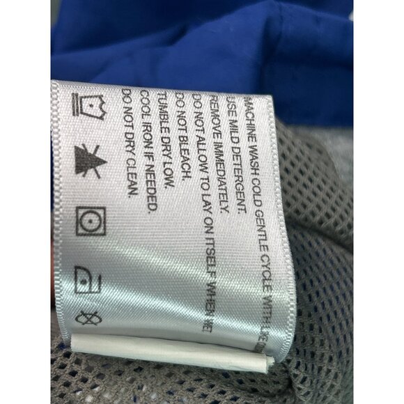 Sport Tek Menendez Soccer Jacket ‎ L Blue White Hooded Half Zip Windbreaker - Picture 8 of 14